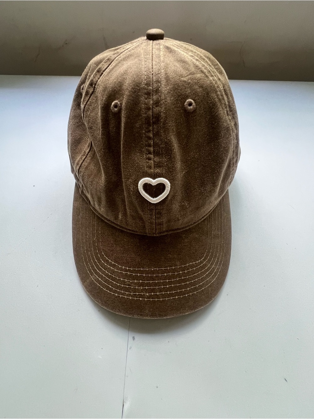 Heart Washed Cotton Baseball Cap